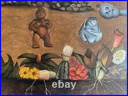 FRIDA KAHLO Oil on Canvas Painting, signed and stamped (50X70 cm) vintage art
