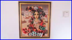 F. Giovanni Mid Century Surrealist Impasto Calogero Big Eye vintage