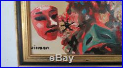 F. Giovanni Mid Century Surrealist Impasto Calogero Big Eye vintage