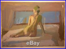 Female Nude Vintage Ukrainian Signed Impressionist Original Oil On Art Paper