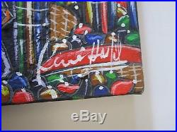 Finest Rene Haspil Haitian Painting Abstract Expressionism Vintage Signed 30'