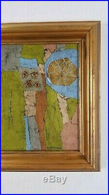 Fitzpatrick Connecticut Vintage Mid Century Abstract Modernist Oil Painting MCM