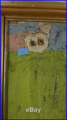 Fitzpatrick Connecticut Vintage Mid Century Abstract Modernist Oil Painting MCM