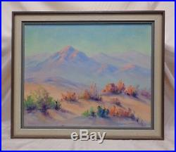 Florence Sheblak (1877-1946) Estate Found Vintage Mountain Desert Oil Painting