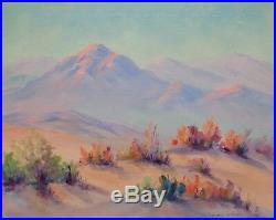 Florence Sheblak (1877-1946) Estate Found Vintage Mountain Desert Oil Painting