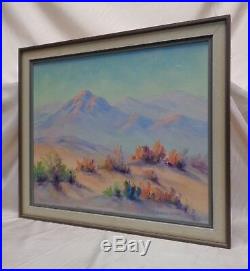 Florence Sheblak (1877-1946) Estate Found Vintage Mountain Desert Oil Painting