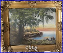Florida Highwaymen Oil on Board Original Painting Signed White