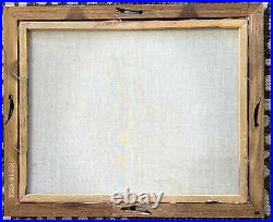 Framed End Of The Trail Velvet Painting Ernesto Sanchez Signed Native Art Vtg