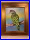 Framed Paint On Canvas Art Of A Parrot Signed By Artist. B. Carswell 16-19