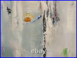 Framed Vintage Abstract Expressionist Oil Painting Dated 65 Signed Sheppard