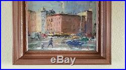 Frank Gervasi Vintage New York Street Scene Cityscape WPA Era Ashcan Painting