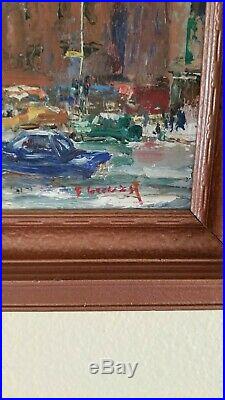 Frank Gervasi Vintage New York Street Scene Cityscape WPA Era Ashcan Painting