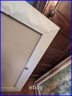 French Restaurant Aubrege Signed Stan Beckman Copy Large Oil Painting Frame Vtg