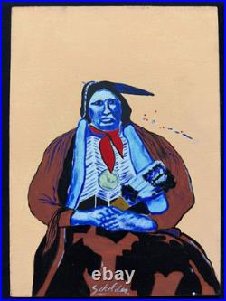Fritz scholder painting watercolor, oil on canvas signed stamped vintage