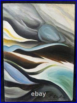 GEORGIA O´KEEFFE painting oil on canvas signed stamped vintage GEORGIA O´KEEFFE painting oil on canvas signed stamped vintage