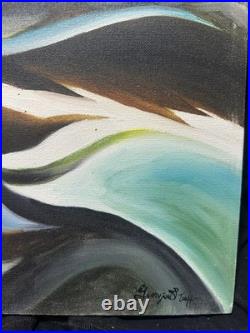 GEORGIA O´KEEFFE painting oil on canvas signed stamped vintage