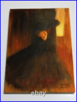 GUSTAV KLIMT OIL ON CANVAS PAINTING Signed And Stamped Vtg Art