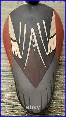 George Bell Hand Signed & Painted Hooded Merganser 12 Solid Wood Decoy MINT