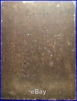 George Bell Original Rare Oil Painting Hand Signed Vintage Portrait