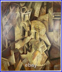 Georges Braque (Handmade) Oil Painting on canvas signed & stamped Vtg art