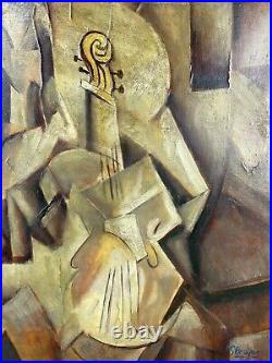 Georges Braque (Handmade) Oil Painting on canvas signed & stamped Vtg art