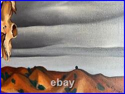 Georgia OKeeffe Oil on Canvas Painting Signed and Stamped Vtg art handmade