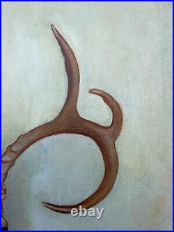 Georgia OKeeffe Oil on Canvas Painting Signed and Stamped Vtg art handmade