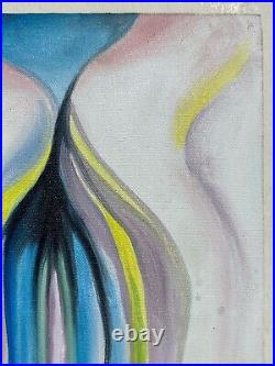 Georgia O´ Keefe Painting on canvas (handmade) vtg art signed and stamped