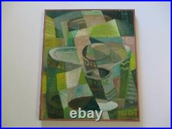 Gerald Payne Rowles Painting Vintage Abstract Expressionism Cubist Cubism Pop