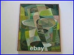 Gerald Payne Rowles Painting Vintage Abstract Expressionism Cubist Cubism Pop