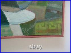 Gerald Payne Rowles Painting Vintage Abstract Expressionism Cubist Cubism Pop