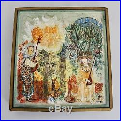 Gertrude Barrer Vtg Mid Century Modern Art Oil Painting Listed New York Artist