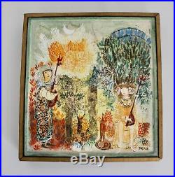 Gertrude Barrer Vtg Mid Century Modern Art Oil Painting Listed New York Artist