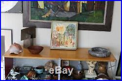 Gertrude Barrer Vtg Mid Century Modern Art Oil Painting Listed New York Artist