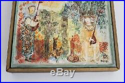 Gertrude Barrer Vtg Mid Century Modern Art Oil Painting Listed New York Artist