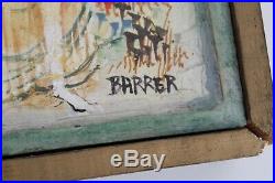 Gertrude Barrer Vtg Mid Century Modern Art Oil Painting Listed New York Artist