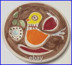 Giovanni Desimone Italy 65 Signed VTG MCM Hand Painted Bird Art Pottery Plate