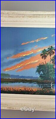 Gorgeous Signed vintage Florida Highwaymen Painting John Maynor The Hammock