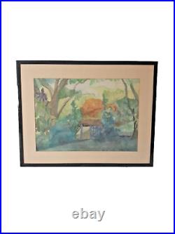 Gorgeous Vintage Watercolor Nature Scene Painting, Signed