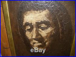 Great Vintage 1940`s Oil Portrait Painting Ascher Jacobs