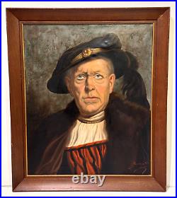 Guszich Guzzich Signed Oil Painting Portrait Aristocrat Lord Nobleman Freemason
