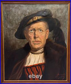 Guszich Guzzich Signed Oil Painting Portrait Aristocrat Lord Nobleman Freemason