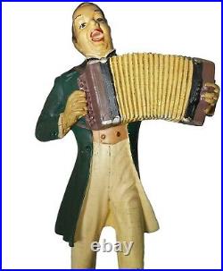 HAMPDEN MILD ALE VINT BEER ADVERTISING PNTD CHALKWARE FIG, WithACCORDION on BARREL