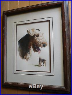 HANK RICHTER, LISTED SIGNED VINTAGE CANINE DOG TERRIER, Arizona ILLUSTRATOR AZ