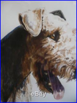 HANK RICHTER, LISTED SIGNED VINTAGE CANINE DOG TERRIER, Arizona ILLUSTRATOR AZ