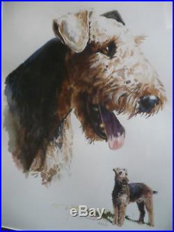 HANK RICHTER, LISTED SIGNED VINTAGE CANINE DOG TERRIER, Arizona ILLUSTRATOR AZ