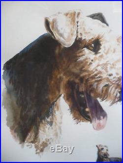 HANK RICHTER, LISTED SIGNED VINTAGE CANINE DOG TERRIER, Arizona ILLUSTRATOR AZ