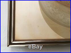 HUGE Vintage ABSTRACT CIRCLES 62 Oil Painting MID-CENTURY MODERN Wall Art MCM