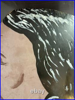 HUGE Vintage Folk Art Painted Wooden Native Indian Head Advertising Sign