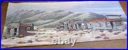 H Harold Hancock Acrylic Painting Signed Rawhide Nevada Large Masterpiece Vtg